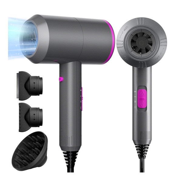 Hair Blowdryer 2000W Compact Lightweight Gray Pink. - Picture 1 of 1